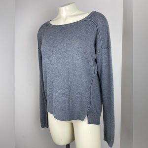 Loft Grey Sweater with Inverted Seams Size Small